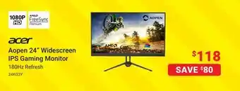 Visions Electronics Acer Aopen 24 Widescreen IPS Gaming Monitor offer