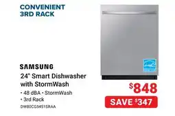 Visions Electronics 24 Smart Dishwasher with StormWash offer