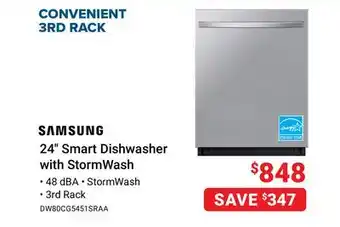 Visions Electronics 24 Smart Dishwasher with StormWash offer