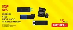 Visions Electronics 64GB USB-A, USB-C or microSD Memory offer