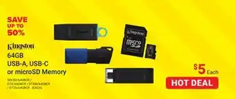 Visions Electronics 64GB USB-A, USB-C or microSD Memory offer