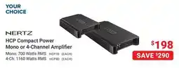 Visions Electronics HERTZ Compact Power Mono or 4-Channel Amplifier offer