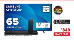 Visions Electronics SAMSUNG 65 Crystal UHD 4K Smart TV offer