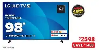 Visions Electronics LG 98 UT9000PUA 4K Smart TV offer
