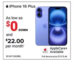 Visions Electronics iPhone 16 Plus offer