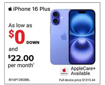 Visions Electronics iPhone 16 Plus offer
