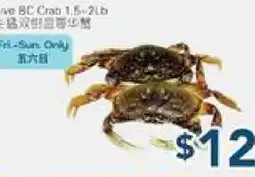 Oceans Fresh Food Market Live BC Crab offer