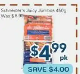 Oceans Fresh Food Market Schneider's Juicy Jumbos offer