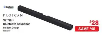 Visions Electronics Proscan 32 Slim Bluetooth Soundbar offer