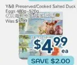 Oceans Fresh Food Market Y&B Preserved/Cooked Salted Duck Eggs offer