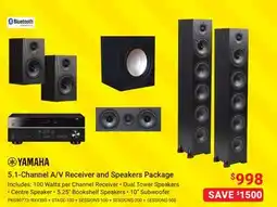 Visions Electronics 5.1-Channel A/V Receiver and Speakers Package offer