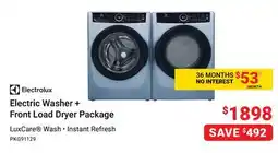 Visions Electronics Electric Washer + Front Load Dryer Package offer