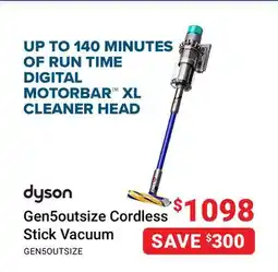 Visions Electronics Gen5outsize Cordless Stick Vacuum offer