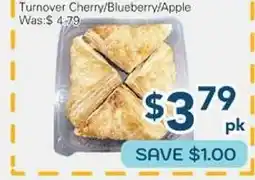 Oceans Fresh Food Market Turnover Cherry/Blueberry/Apple offer