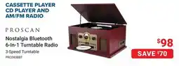 Visions Electronics Nostalgia Bluetooth 6-In-1 Turntable Radio offer