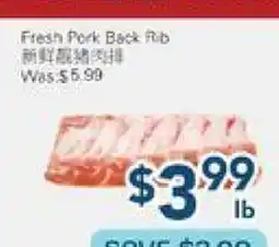 Oceans Fresh Food Market Fresh Pork Back Rib offer