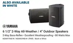 Visions Electronics YAMAHA 6 1/2 2-Way All-Weather Outdoor Speakers offer