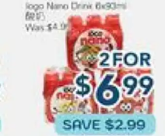 Oceans Fresh Food Market Iogo nano Drink offer
