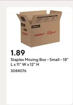 Staples Staples Moving Box - Small - 18 L x 11 W x 12 H offer