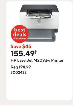 Staples HP LaserJet M209dw Printer offer