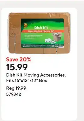 Staples Dish Kit Moving Accessories, Fits 16x12x12 Box offer