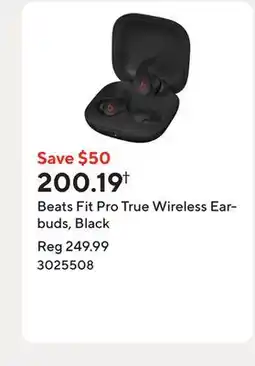 Staples Beats Fit Pro True Wireless Earbuds, Black offer