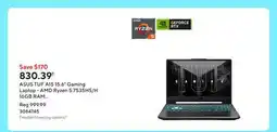 Staples ASUS TUF A15 15.6 Gaming Laptop - AMD Ryzen 5 7535HS/H 16GB RAM 512GB SSD Win 11 Home offer
