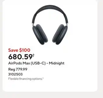 Staples AirPods Max (USB-C) - Midnight offer