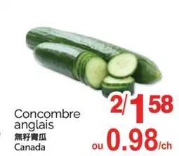 T&T Supermarket CONCOMBRE ANGLAIS offer