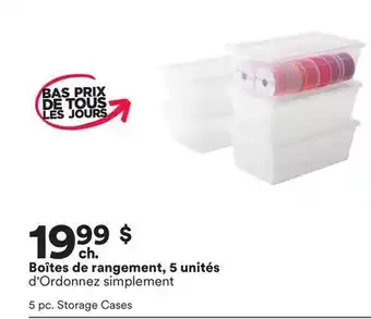 Michaels Boîtes de rangement, 5 unités d'Ordonnez simplement offer