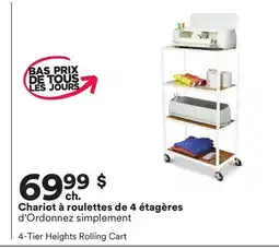 Michaels Chariot à roulettes de 4 étagères d'Ordonnez simplement offer