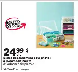 Michaels Boîtes de rangement pour photos à 16 compartiments d'Ordonnez simplement offer