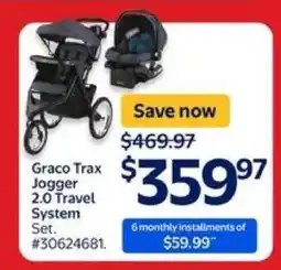 Walmart Graco Trax Jogger 2.0 Travel System Set offer