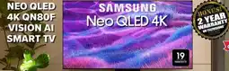 2001 Audio Video SAMSUNG 85 NEO QLED 4K QN80F VISION AI SMART TV offer