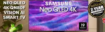 2001 Audio Video SAMSUNG 85 NEO QLED 4K QN80F VISION AI SMART TV offer