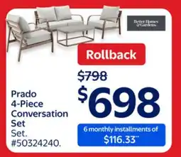 Walmart Prado 4-piece Conversation Set offer