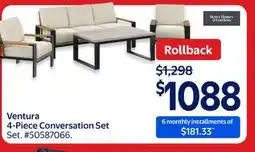 Walmart Ventura 4-Piece Conversation Set offer