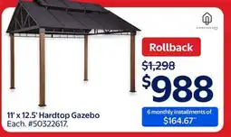 Walmart 11' x 12.5' Hardtop Gazebo offer