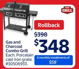 Walmart Gas and Charcoal Combo Grill offer
