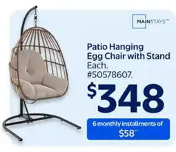 Walmart patio hanging Egg Chair with Stand offer