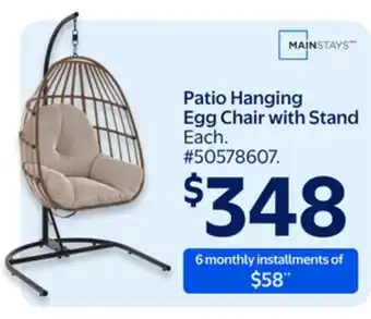 Walmart patio hanging Egg Chair with Stand offer