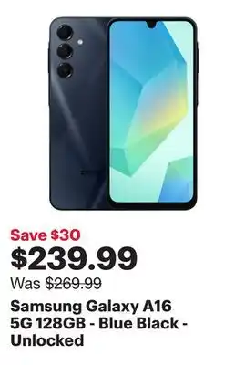 Best Buy Samsung Galaxy A16 5G 128GB - Blue Black - Unlocked offer