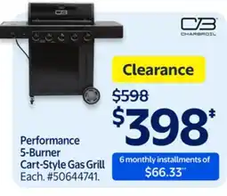 Walmart Performance 5-Burner Cart-Style Gas Grill offer