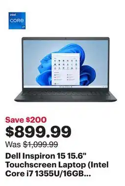 Best Buy Dell Inspiron 15 15.6 Touchscreen Laptop (Intel Core i7 1355U/16GB RAM/1TB SSD/Windows 11) offer