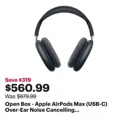 Best Buy Open Box - Apple AirPods Max (USB-C) Over-Ear Noise Cancelling Bluetooth Headphones - Midnight offer