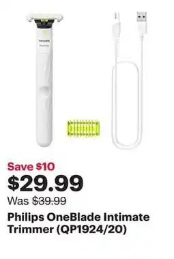 Best Buy Philips OneBlade Intimate Trimmer (QP1924/20) offer