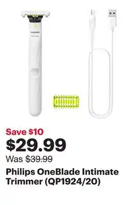 Best Buy Philips OneBlade Intimate Trimmer (QP1924/20) offer