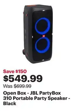 Best Buy Open Box - JBL PartyBox 310 Portable Party Speaker - Black offer