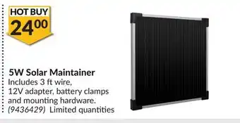 Princess Auto 5W Solar Maintainer offer