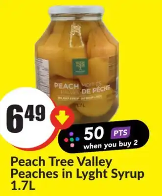 Chalo FreshCo Peach Tree Valley Peaches in Lyght Syrup 1.7 L offer